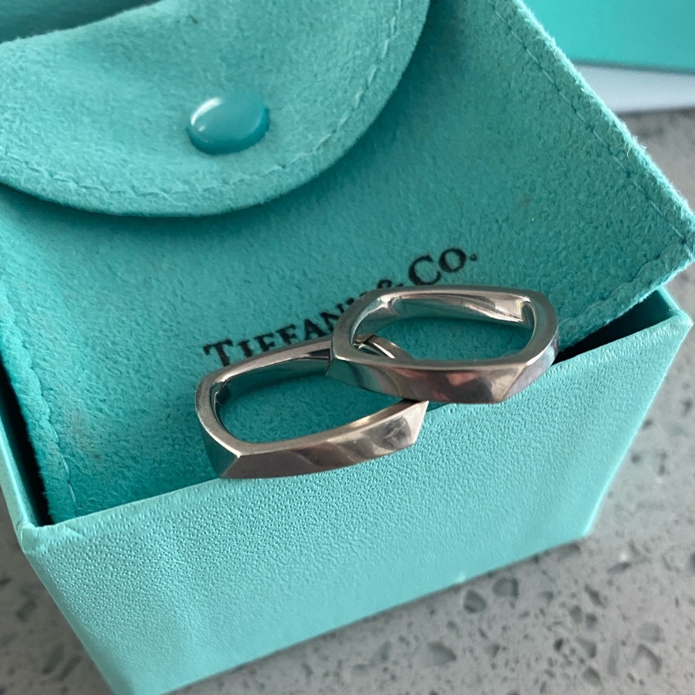 Rare Tiffany & Co Frank Gehry Torque rings - 18 K gold (white and black gold)